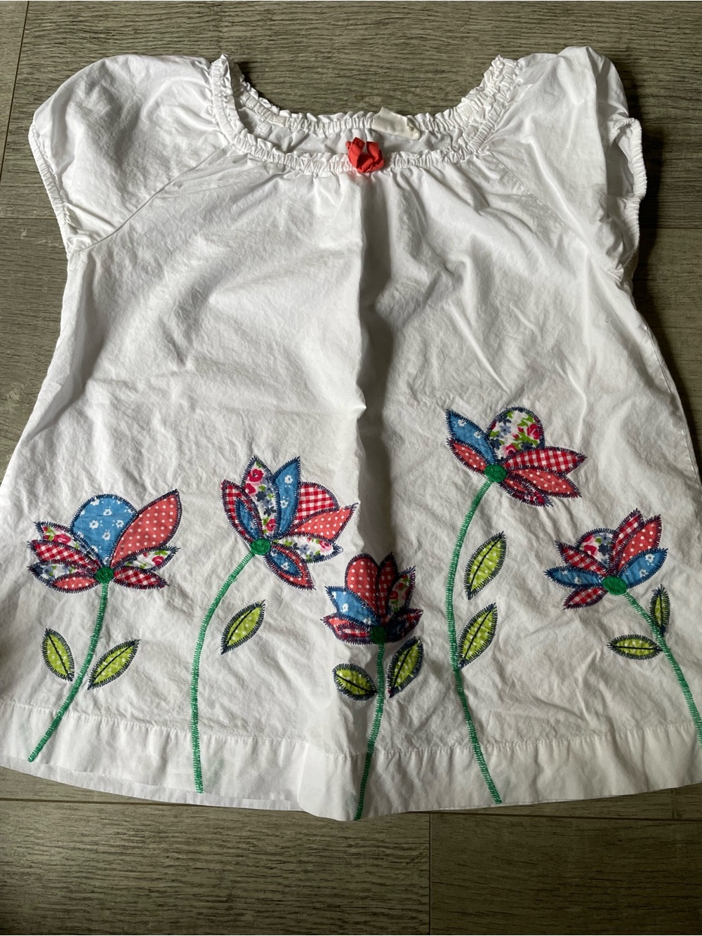 Mini Boden Girls Embroidered Shirt